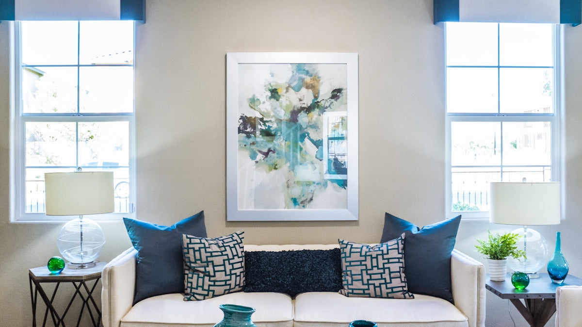 couch near painting