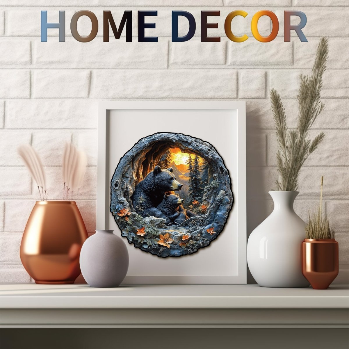 3D Bear Cuddle Wooden Jigsaw Puzzle - KAAYEE Puzzle