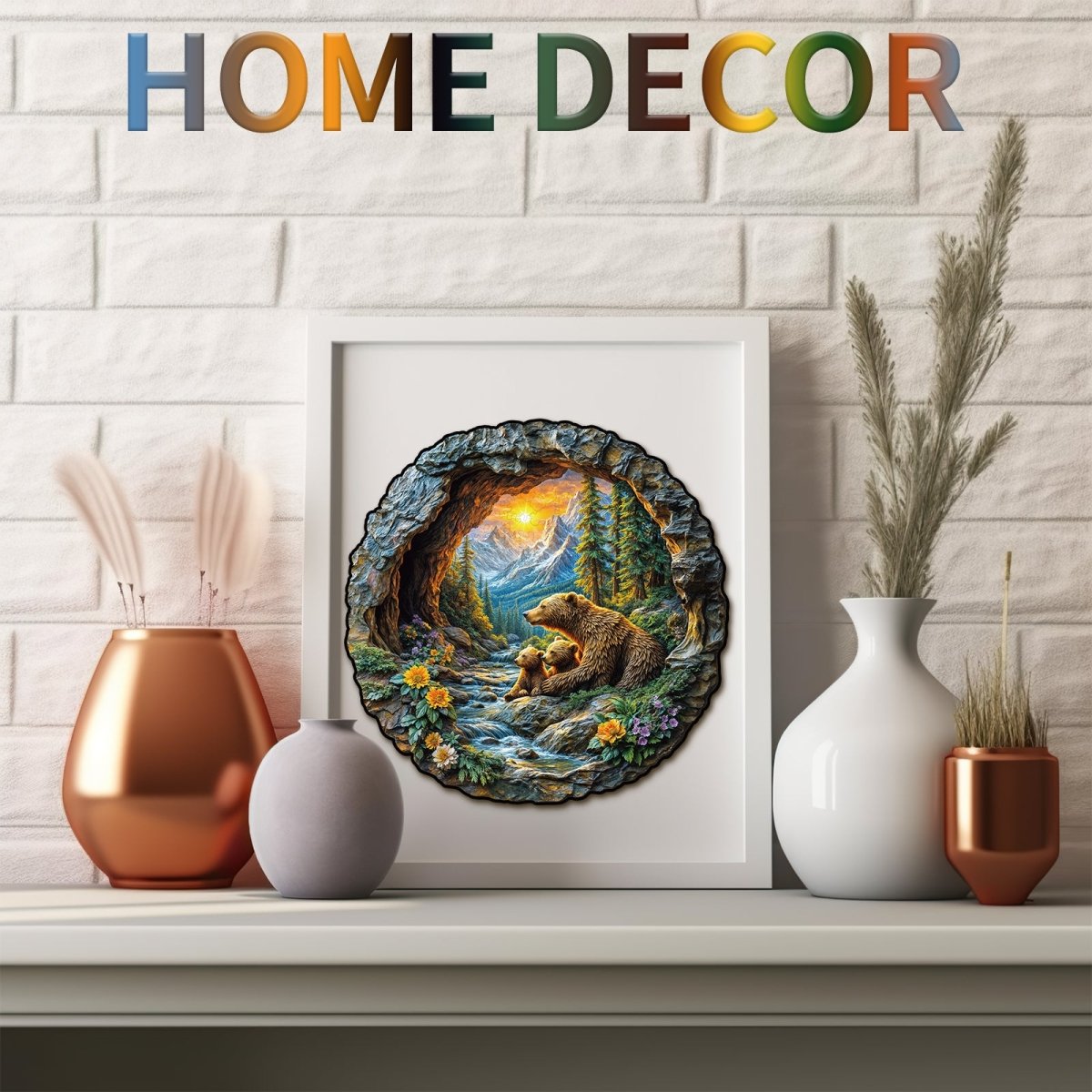 3D Bear Embrace Wooden Jigsaw Puzzle - KAAYEE Puzzle