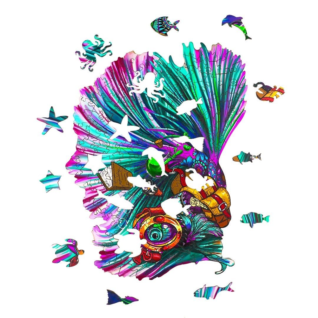 ADVENTUROUS BETTA Wooden Jigsaw Puzzle - KAAYEE Puzzle