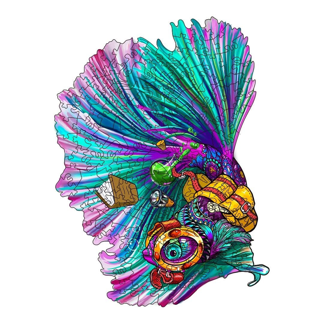 ADVENTUROUS BETTA Wooden Jigsaw Puzzle - KAAYEE Puzzle