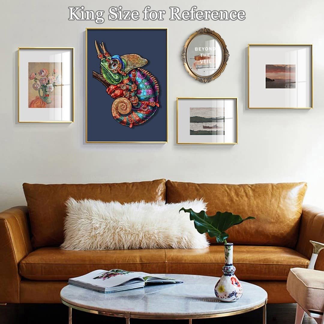 ADVENTUROUS CHAMELEON Wooden Jigsaw Puzzle - KAAYEE Puzzle