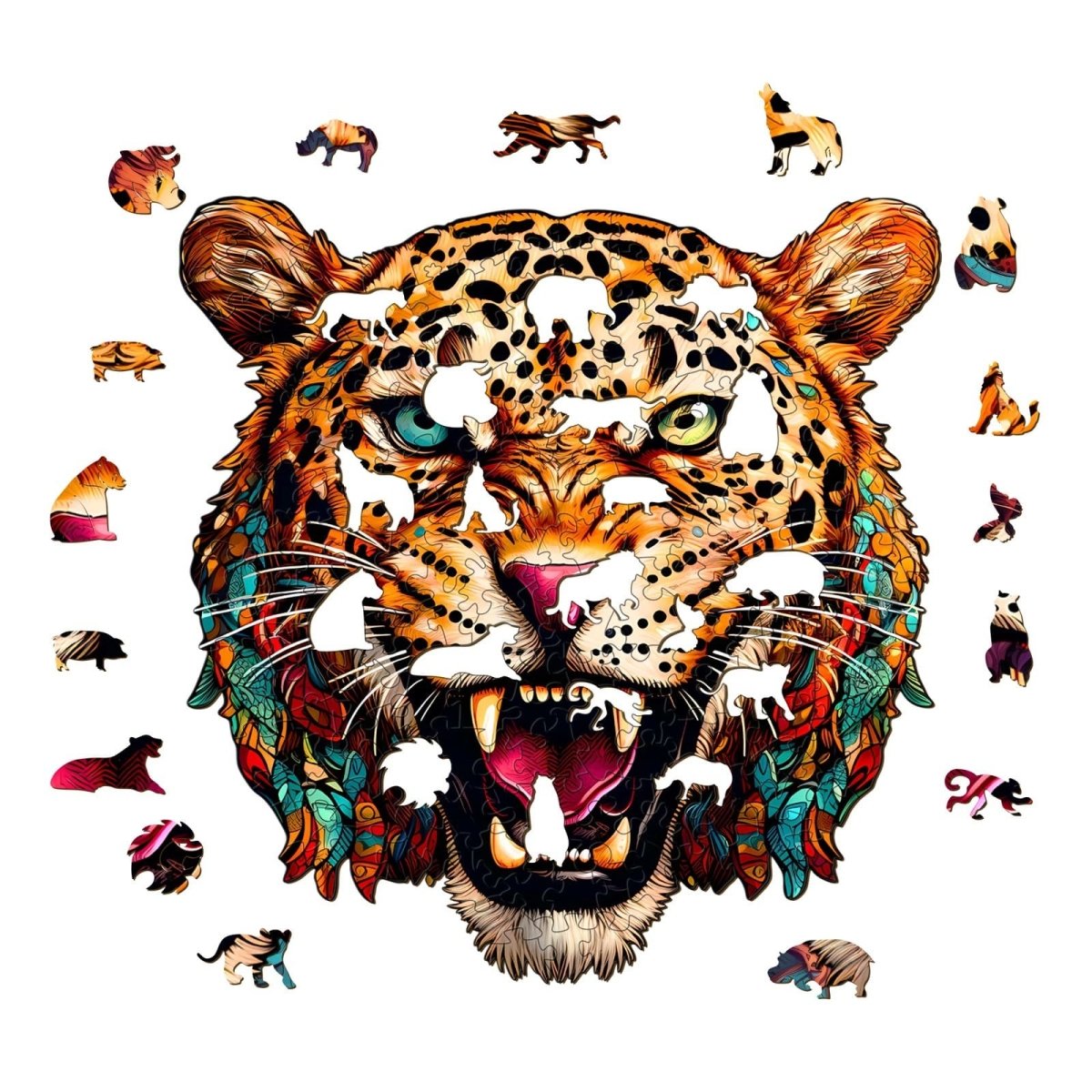Agile Leopard Wooden Jigsaw Puzzle - KAAYEE Puzzle