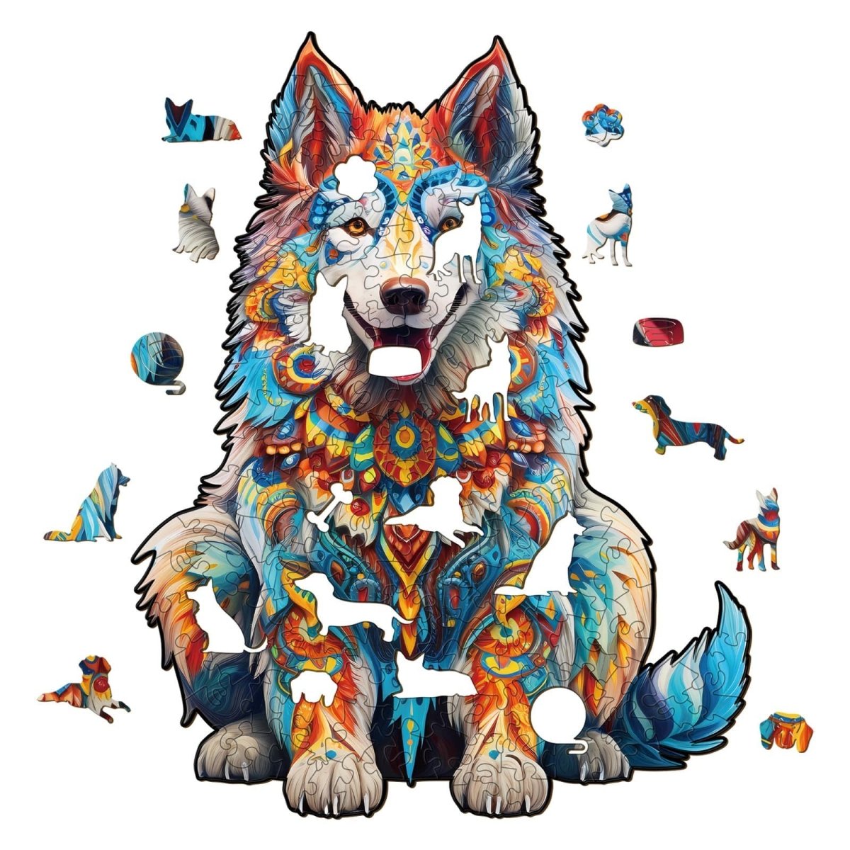 Alaskan Malamute Wooden Jigsaw Puzzle - KAAYEE Puzzle