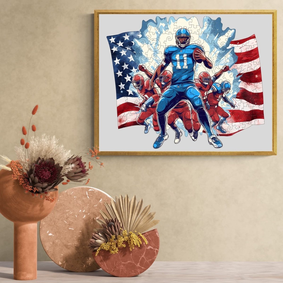 American Football Wooden Jigsaw Puzzle - KAAYEE Puzzle