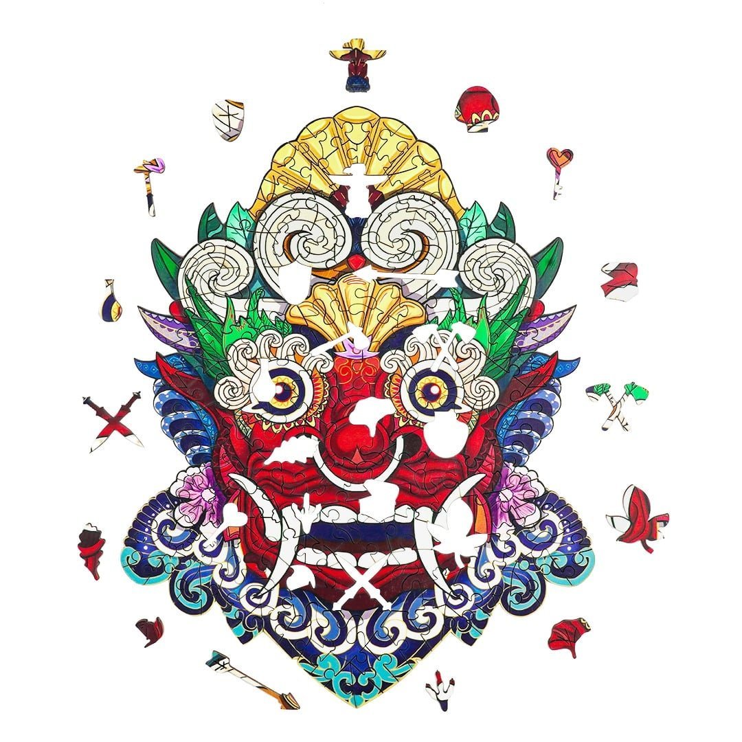 ANCIENT MASK Wooden Jigsaw Puzzle - KAAYEE Puzzle