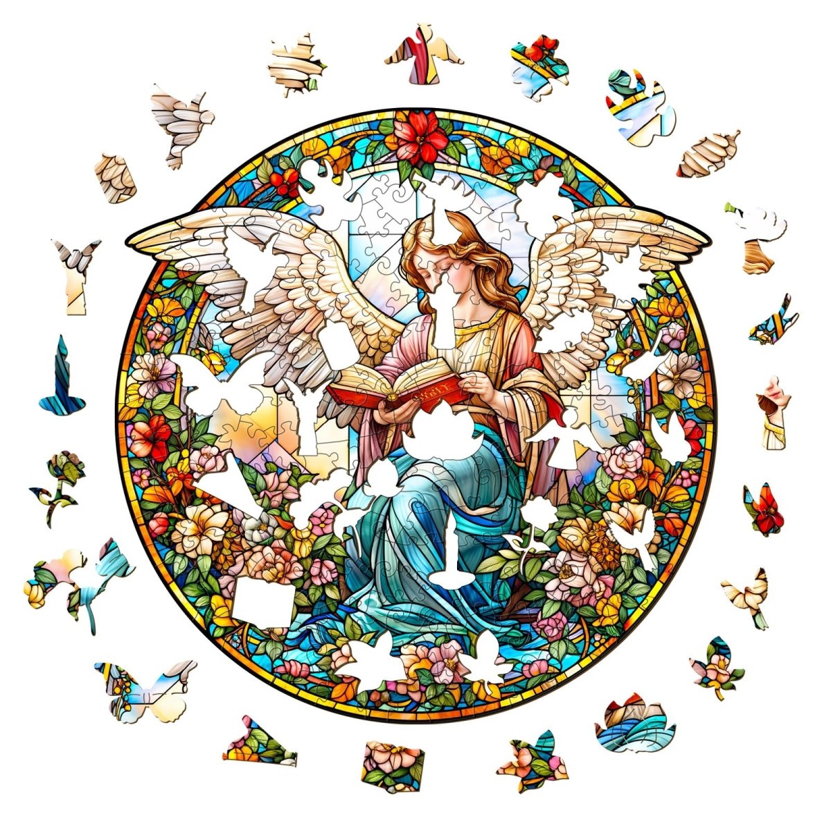 Angelic Garden Wooden Jigsaw Puzzle - KAAYEE Puzzle