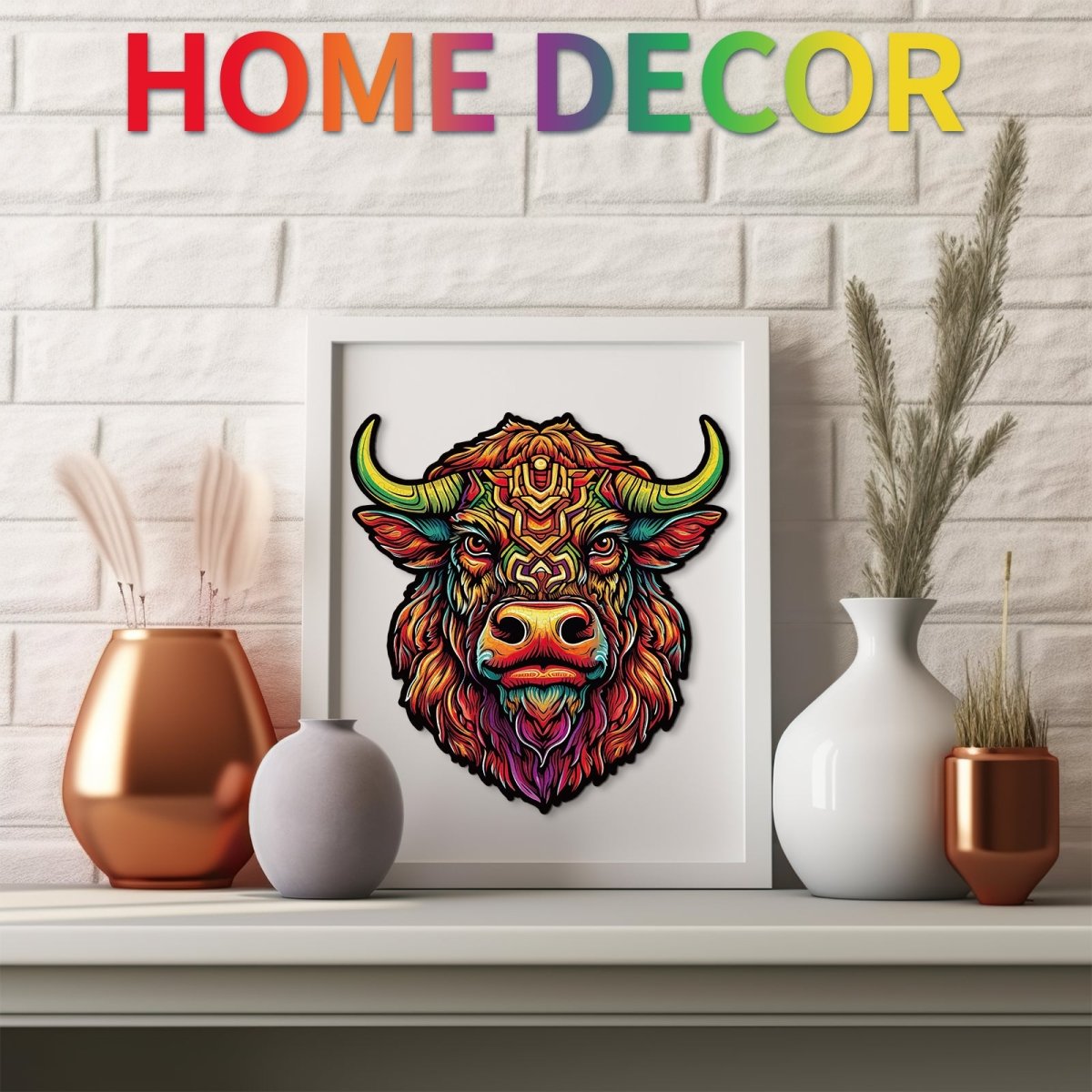 Angry Bull Wooden Jigsaw Puzzle - KAAYEE Puzzle