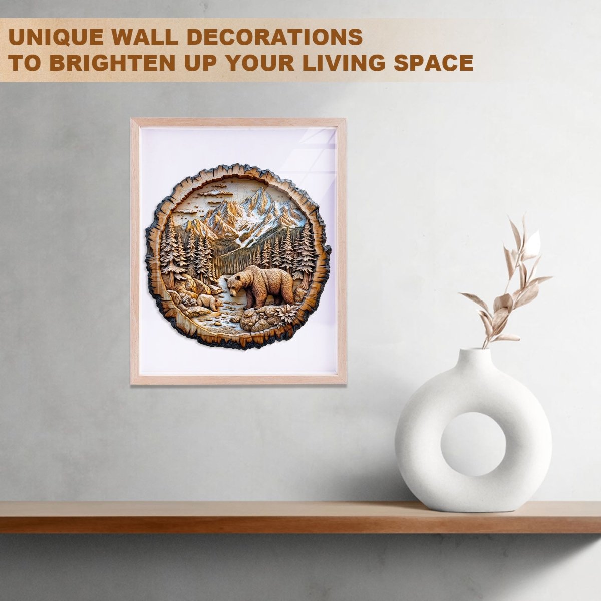 Annual ring Bear Wooden Jigsaw Puzzle - KAAYEE Puzzle