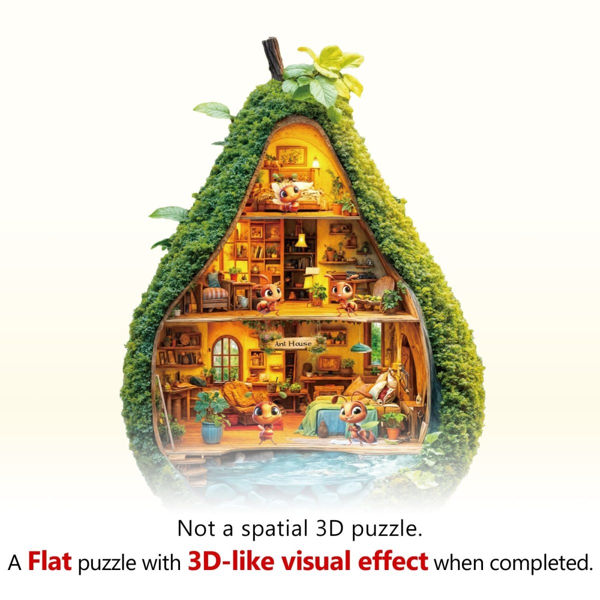 Ant House Wooden Jigsaw Puzzle - KAAYEE Puzzle