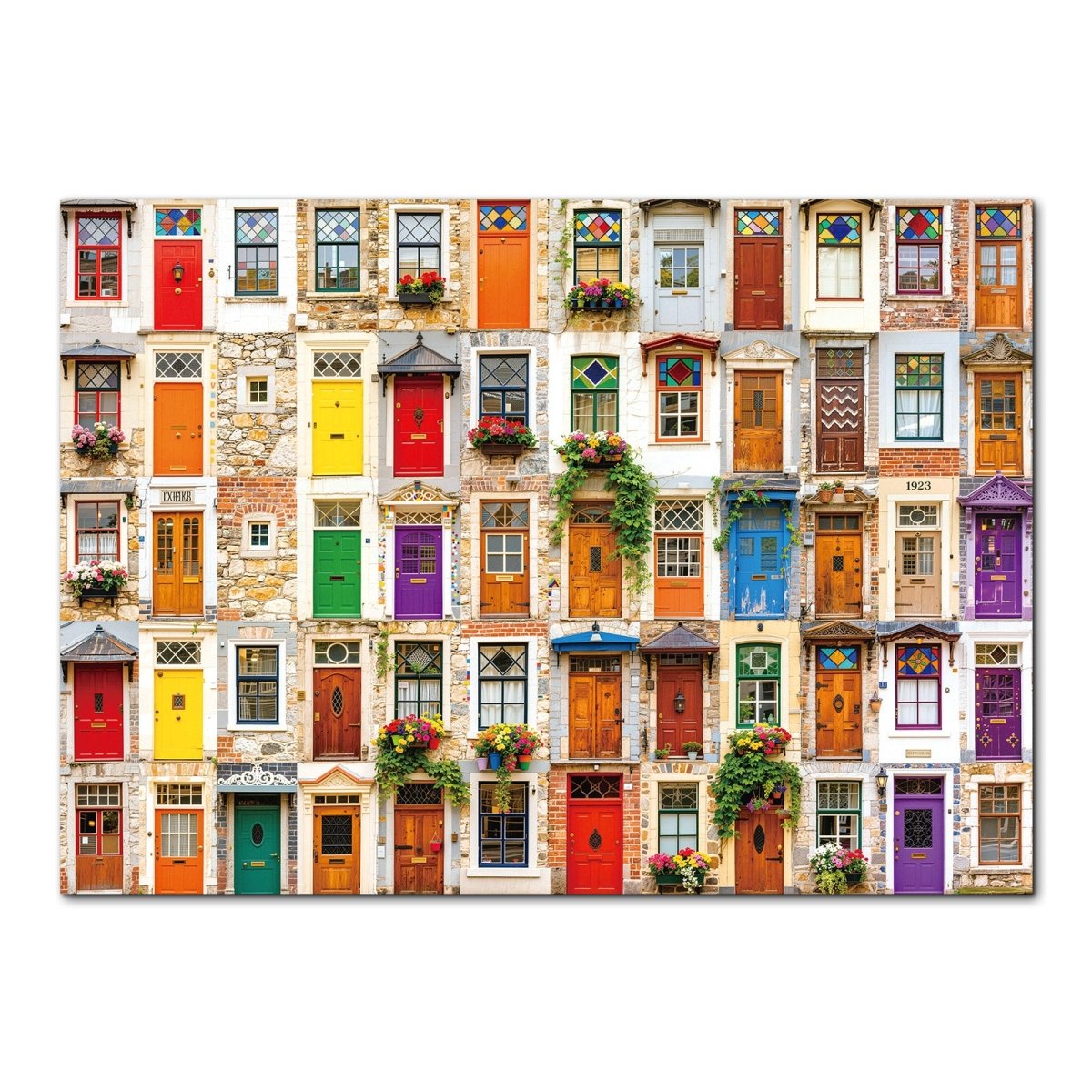 Artistic 1000 - Piece Cardboard Jigsaw Puzzle - A Symphony of Doors - KAAYEE Puzzle