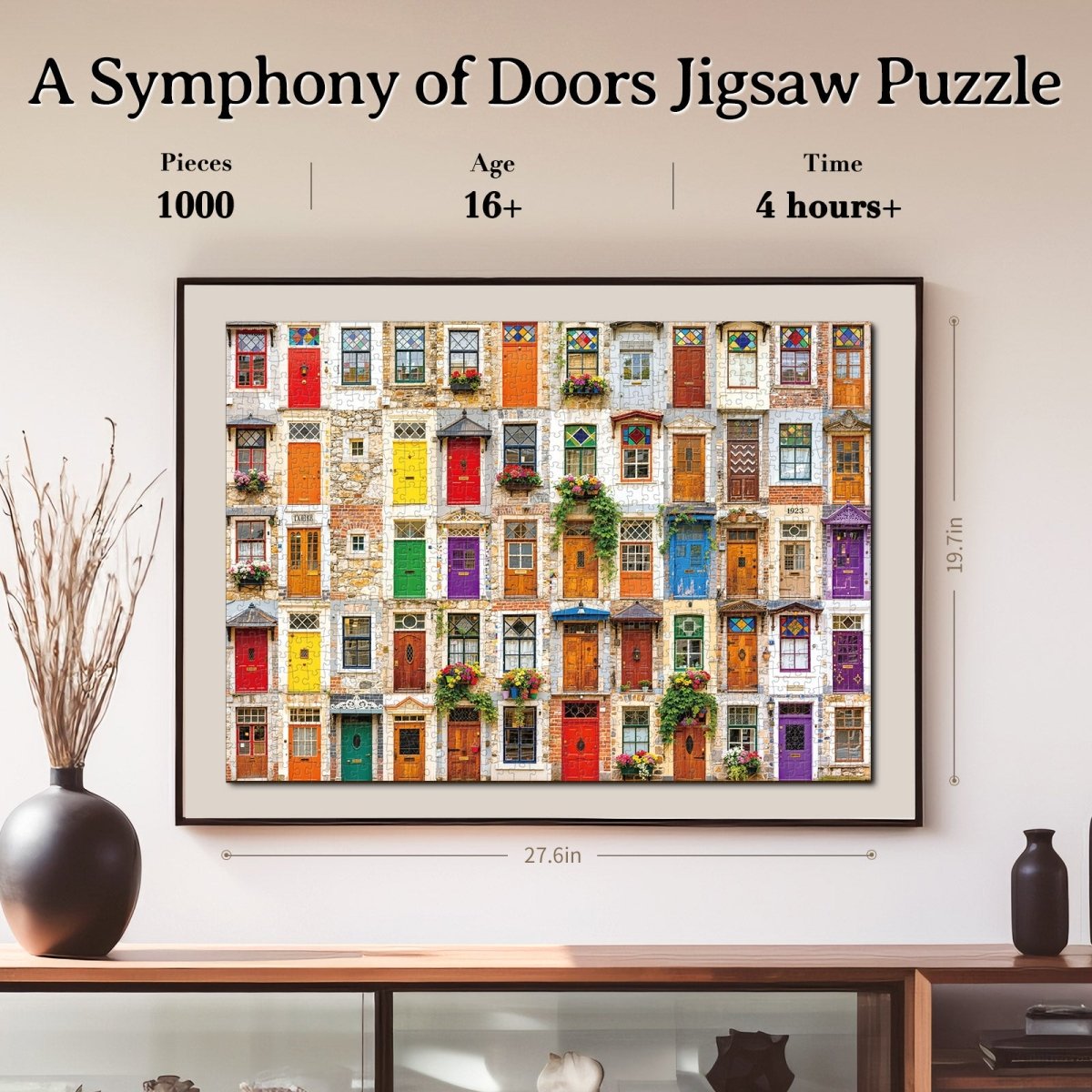 Artistic 1000 - Piece Cardboard Jigsaw Puzzle - A Symphony of Doors - KAAYEE Puzzle