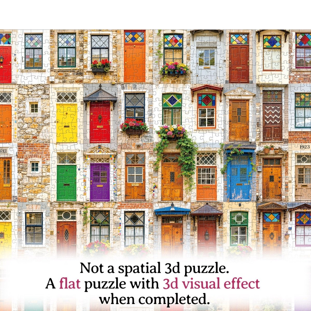 Artistic 1000 - Piece Cardboard Jigsaw Puzzle - A Symphony of Doors - KAAYEE Puzzle