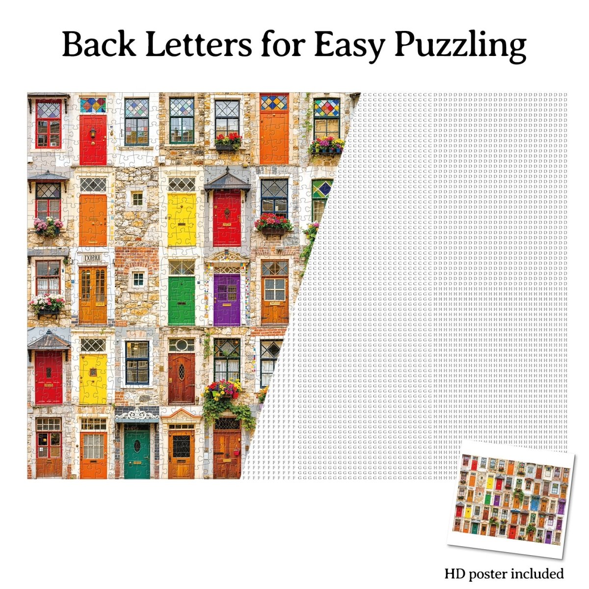 Artistic 1000 - Piece Cardboard Jigsaw Puzzle - A Symphony of Doors - KAAYEE Puzzle