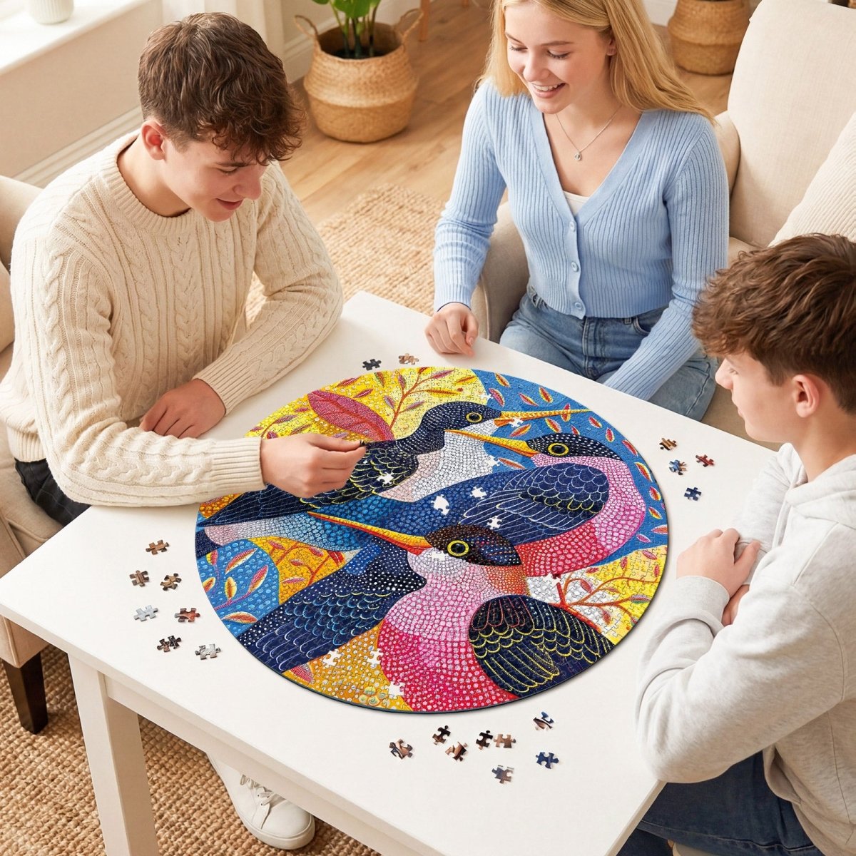 Artistic 1000 - Piece Cardboard Jigsaw Puzzle - Birdsong in Bloom - KAAYEE Puzzle
