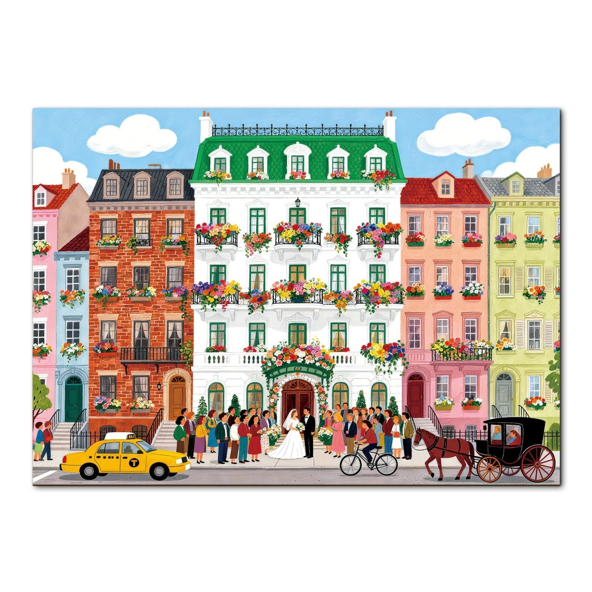 Artistic 1000 - Piece Cardboard Jigsaw Puzzle - Bloom Street Wedding - KAAYEE Puzzle