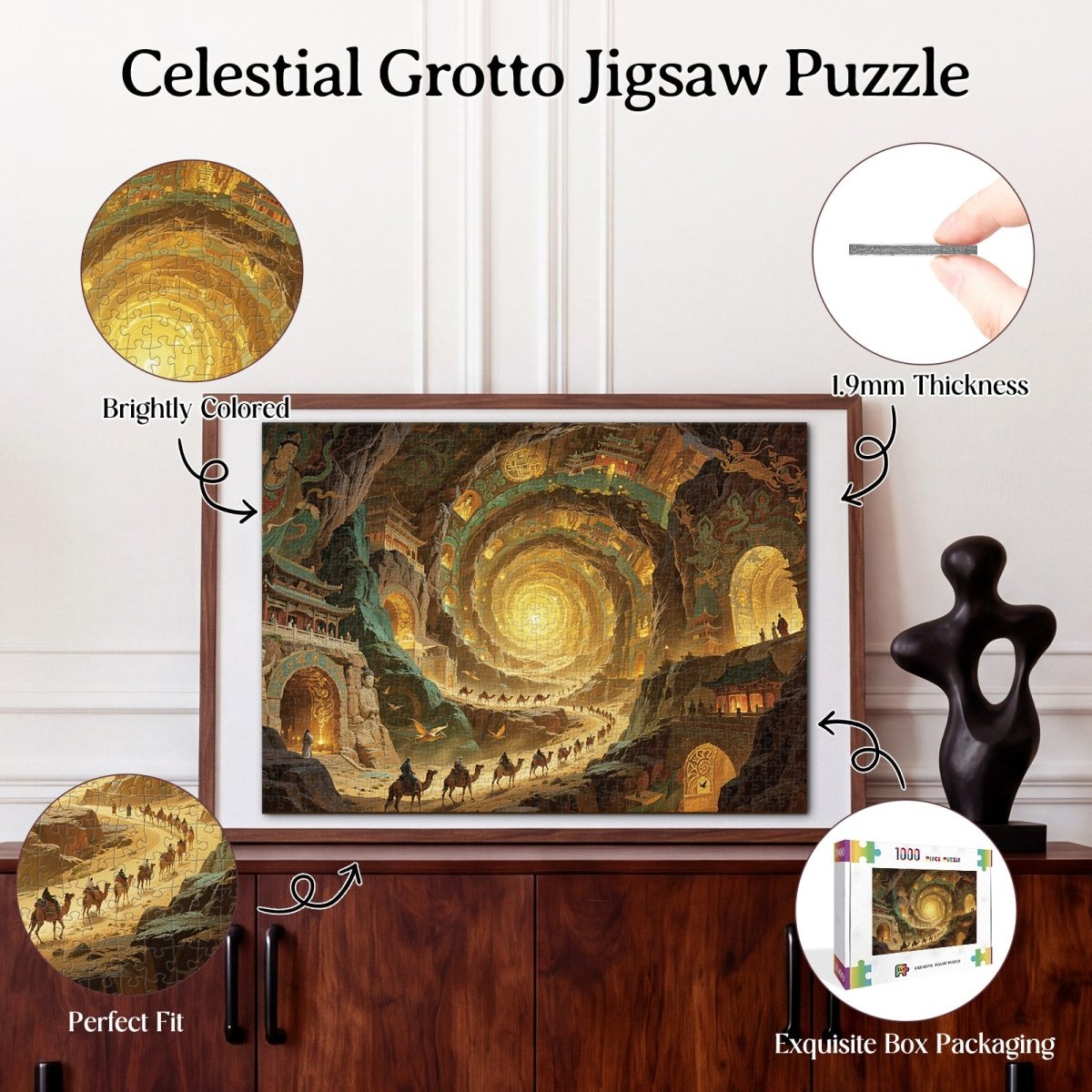 Artistic 1000 - Piece Cardboard Jigsaw Puzzle - Celestial Grotto - KAAYEE Puzzle