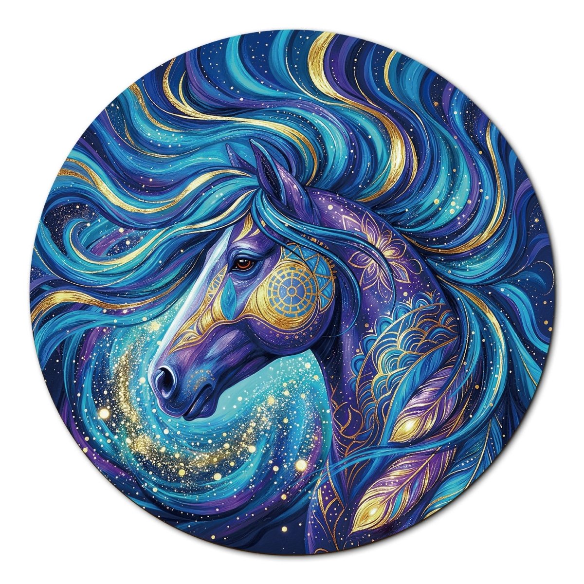 Artistic 1000 - Piece Cardboard Jigsaw Puzzle - Celestial Violet Steed - KAAYEE Puzzle