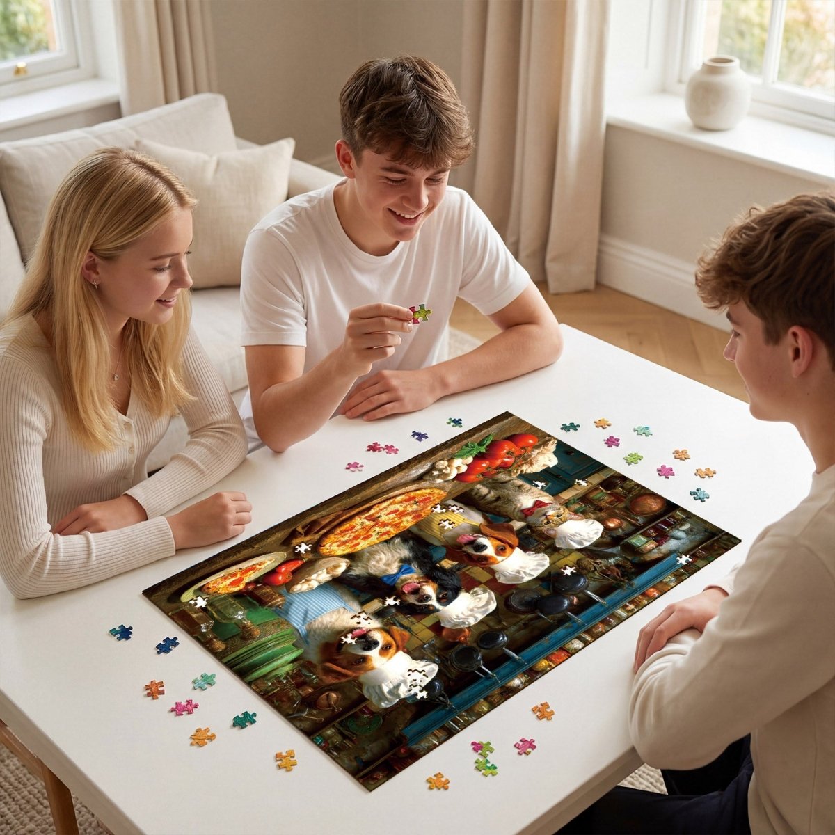 Artistic 1000 - Piece Cardboard Jigsaw Puzzle - Chef Pup Squad - KAAYEE Puzzle