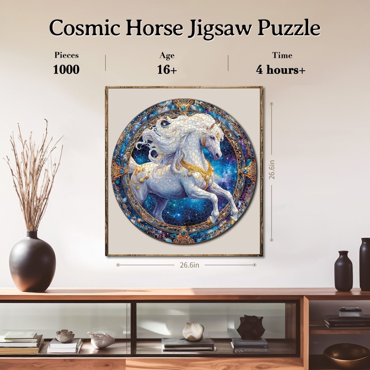 Artistic 1000 - Piece Cardboard Jigsaw Puzzle - Cosmic Horse - KAAYEE Puzzle