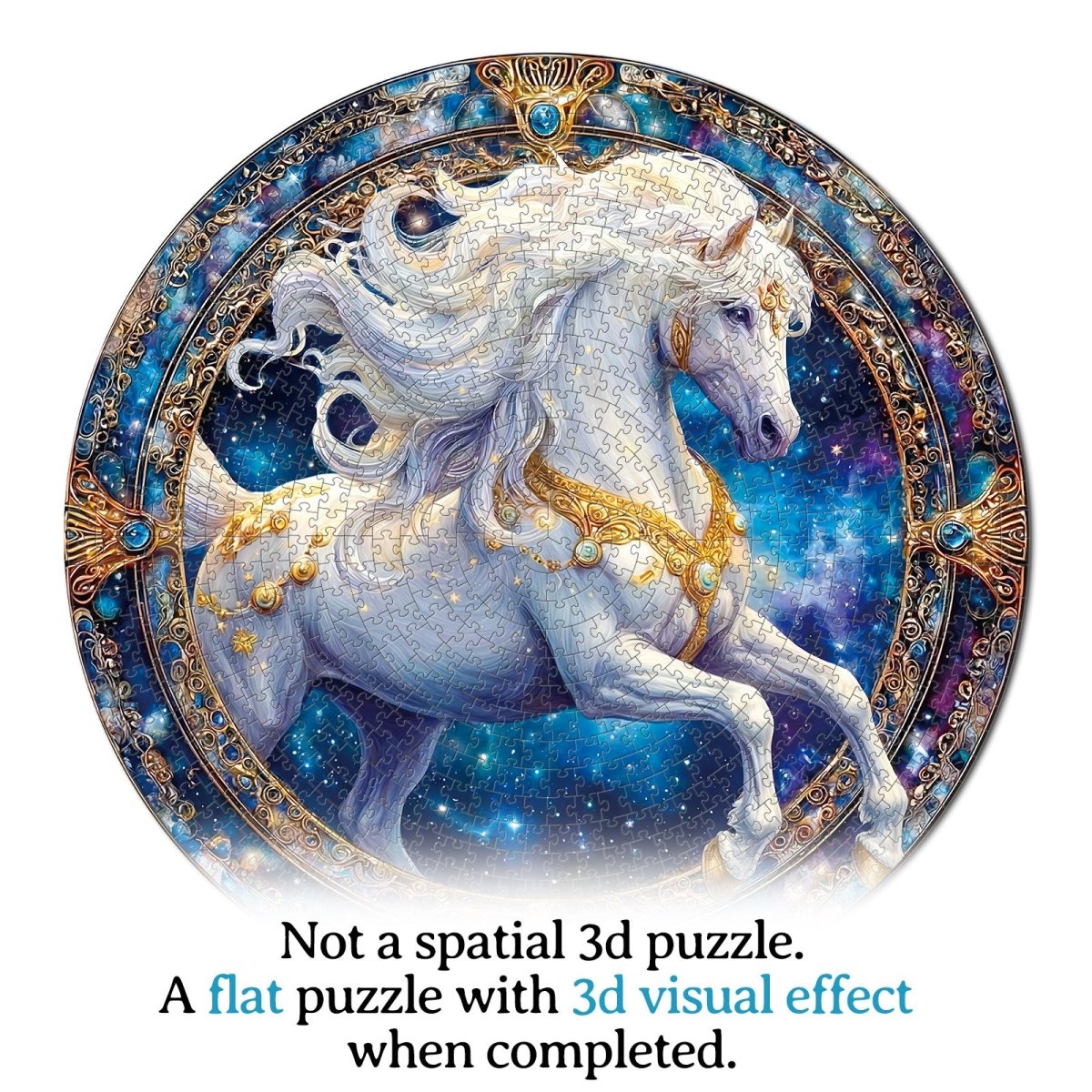 Artistic 1000 - Piece Cardboard Jigsaw Puzzle - Cosmic Horse - KAAYEE Puzzle