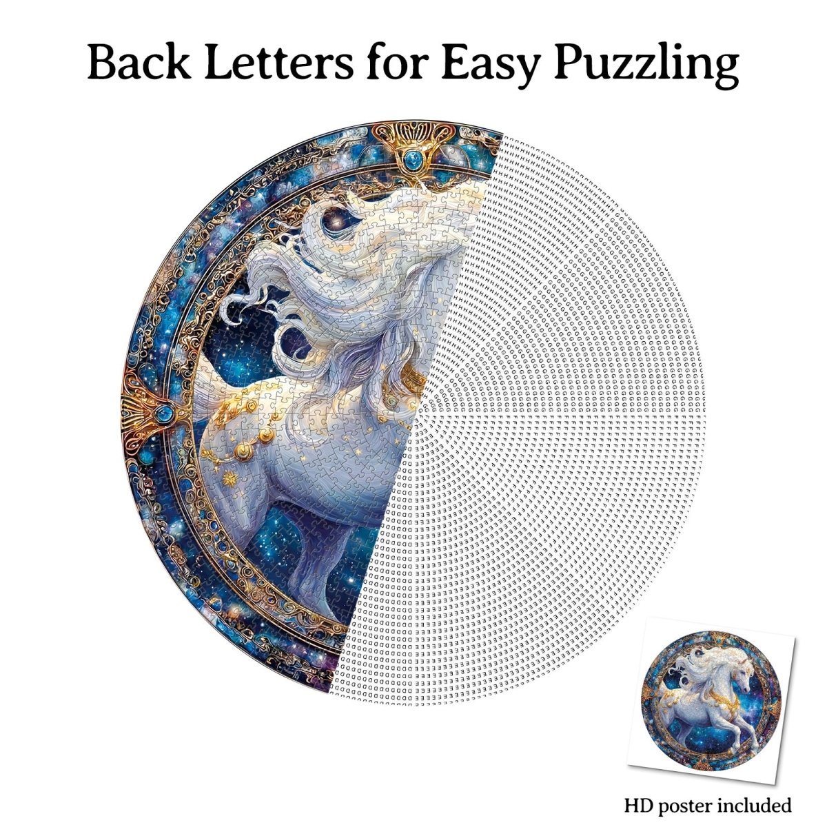 Artistic 1000 - Piece Cardboard Jigsaw Puzzle - Cosmic Horse - KAAYEE Puzzle