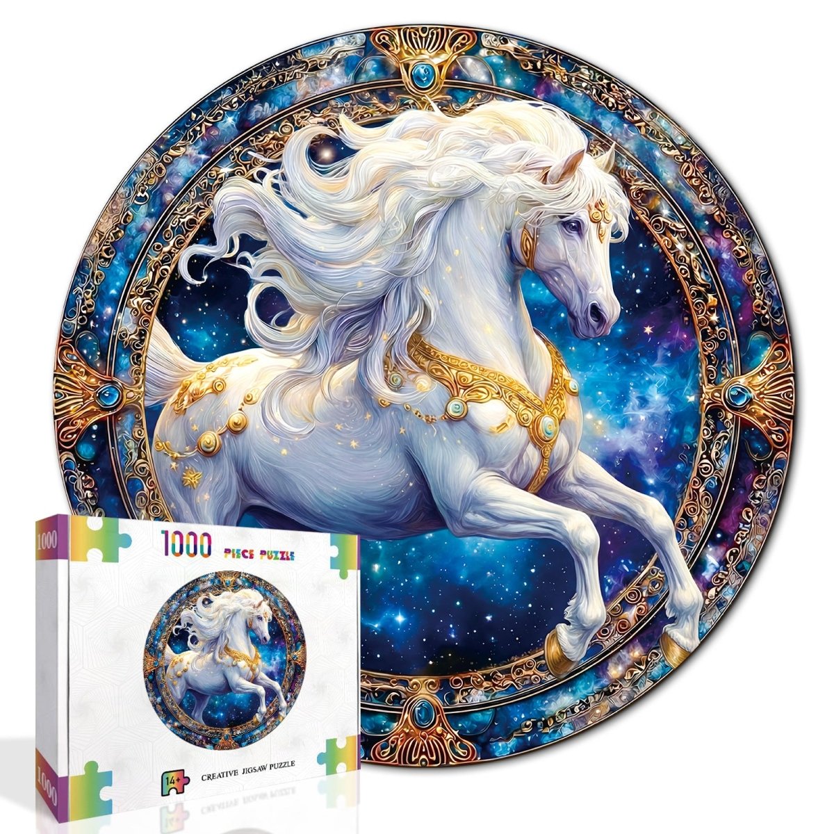 Artistic 1000 - Piece Cardboard Jigsaw Puzzle - Cosmic Horse - KAAYEE Puzzle