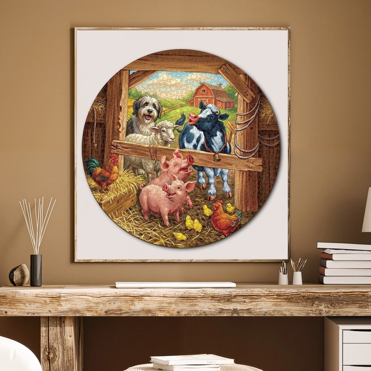 Artistic 1000 - Piece Cardboard Jigsaw Puzzle - Cute Critter Farm - KAAYEE Puzzle