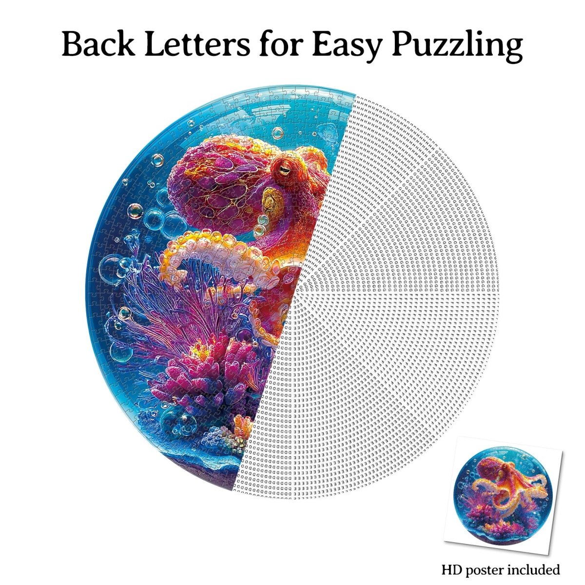 Artistic 1000 - Piece Cardboard Jigsaw Puzzle - Deep Sea Octopus - KAAYEE Puzzle