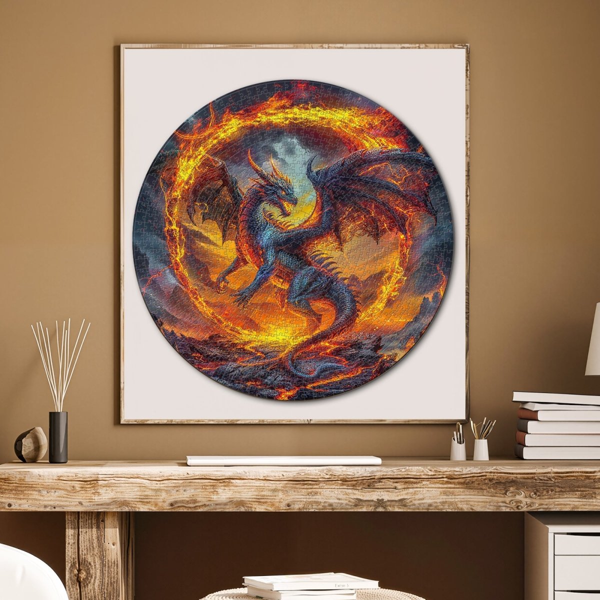 Artistic 1000 - Piece Cardboard Jigsaw Puzzle - Dragonfire Halo - KAAYEE Puzzle
