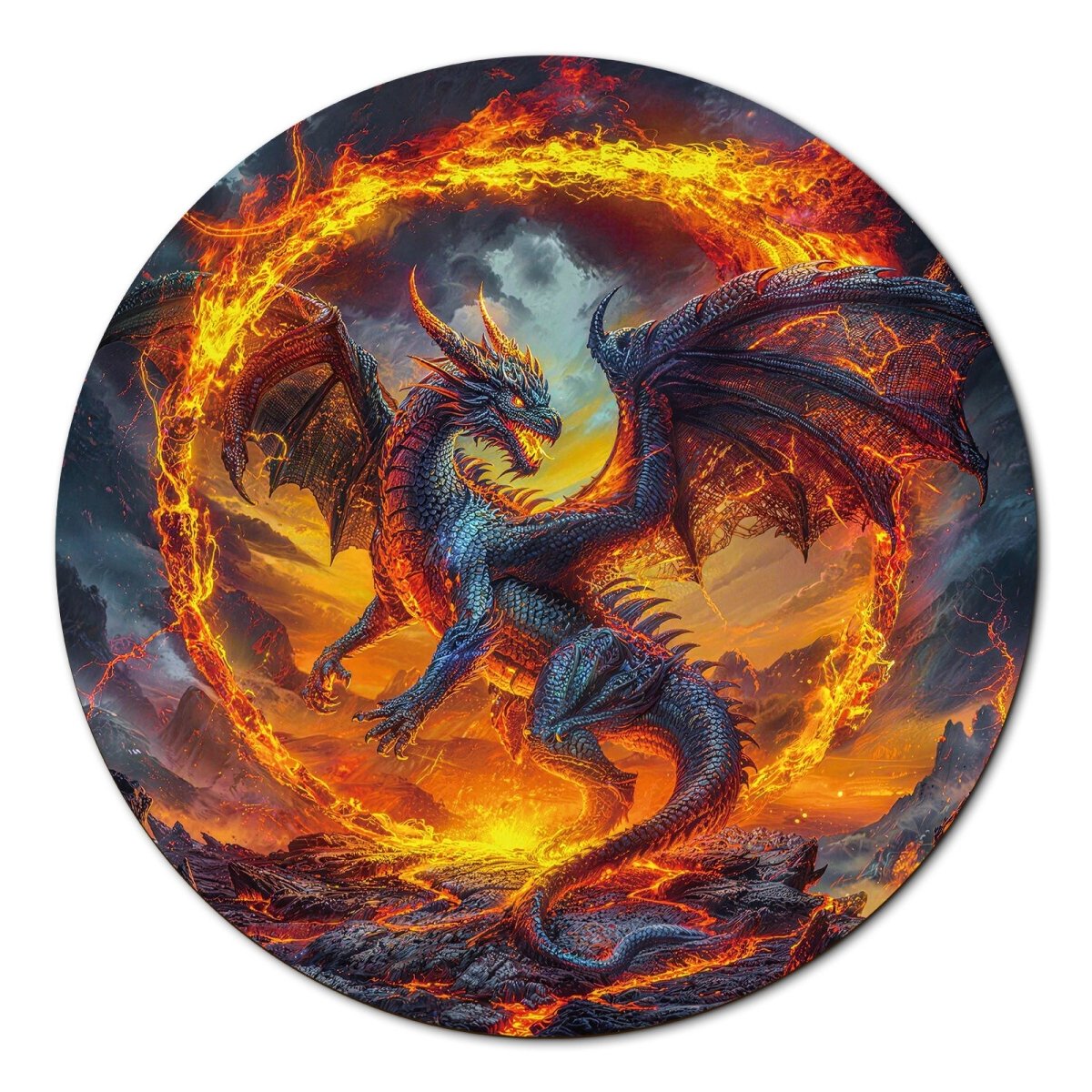 Artistic 1000 - Piece Cardboard Jigsaw Puzzle - Dragonfire Halo - KAAYEE Puzzle
