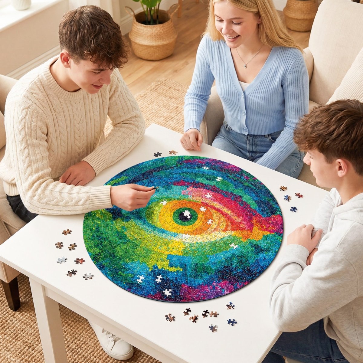 Artistic 1000 - Piece Cardboard Jigsaw Puzzle - Eye of Colors - KAAYEE Puzzle