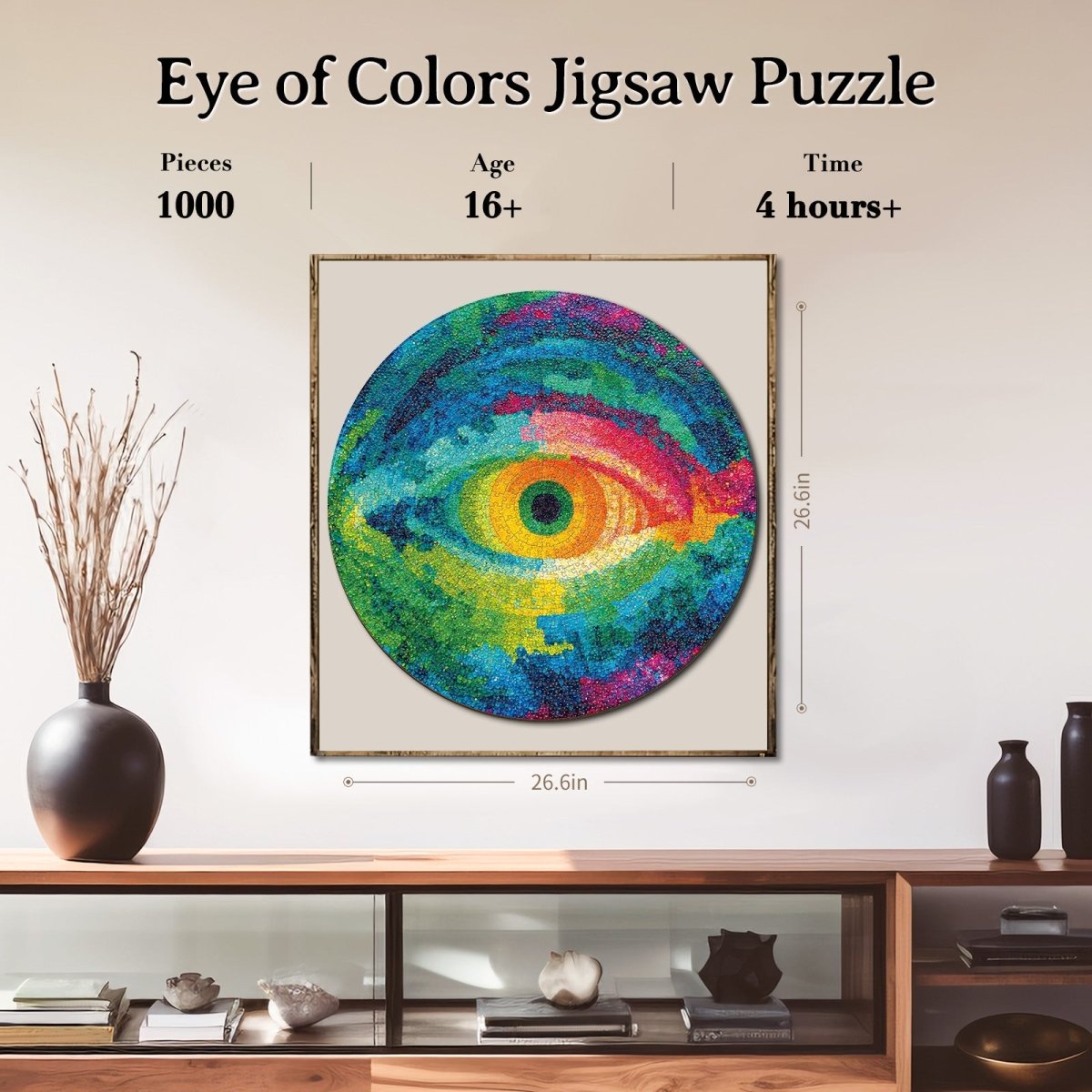 Artistic 1000 - Piece Cardboard Jigsaw Puzzle - Eye of Colors - KAAYEE Puzzle
