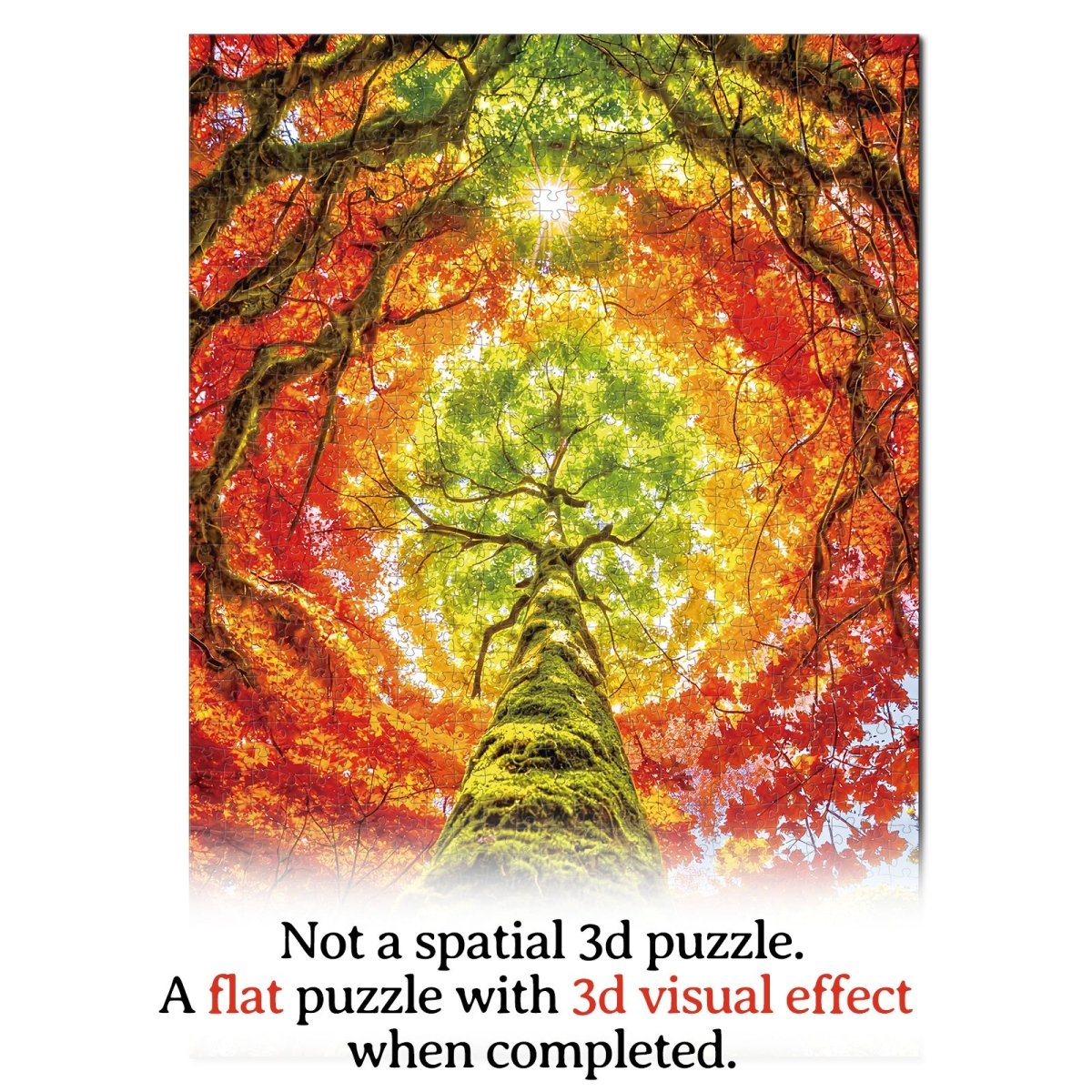 Artistic 1000 - Piece Cardboard Jigsaw Puzzle - Geometric Tree (rectangle) - KAAYEE Puzzle