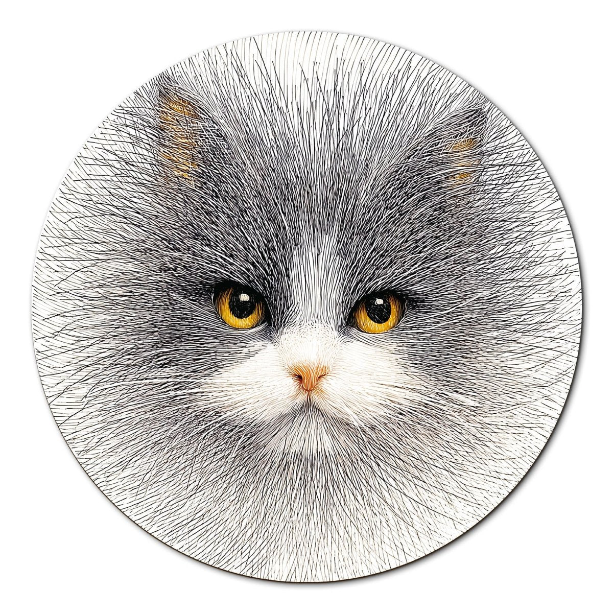 Artistic 1000 - Piece Cardboard Jigsaw Puzzle - Line Cat - KAAYEE Puzzle