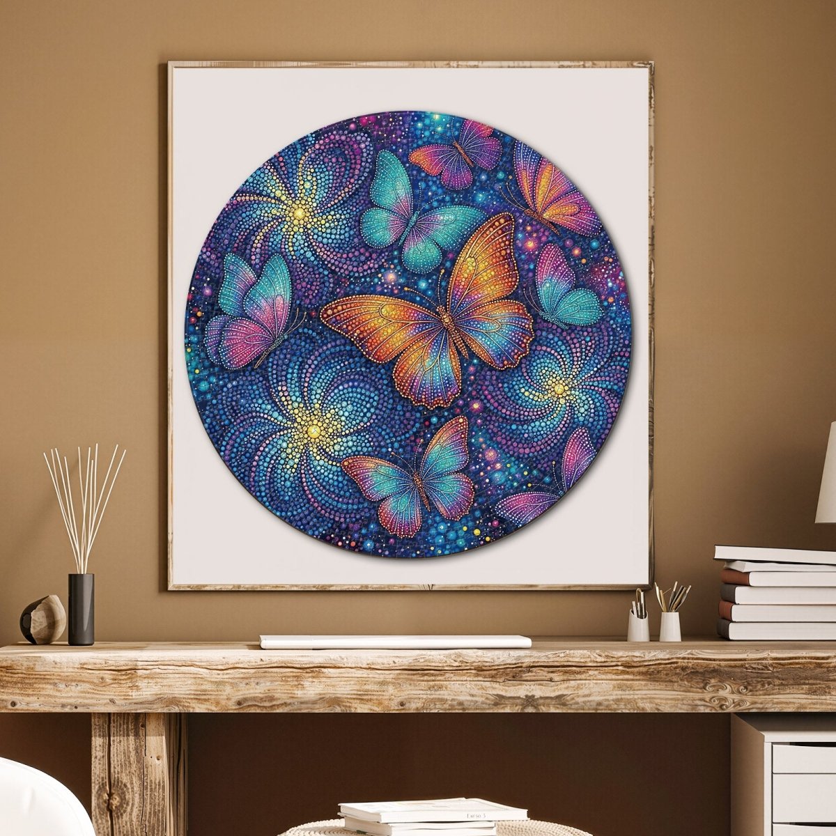 Artistic 1000 - Piece Cardboard Jigsaw Puzzle - Luminous Butterfly Realm - KAAYEE Puzzle