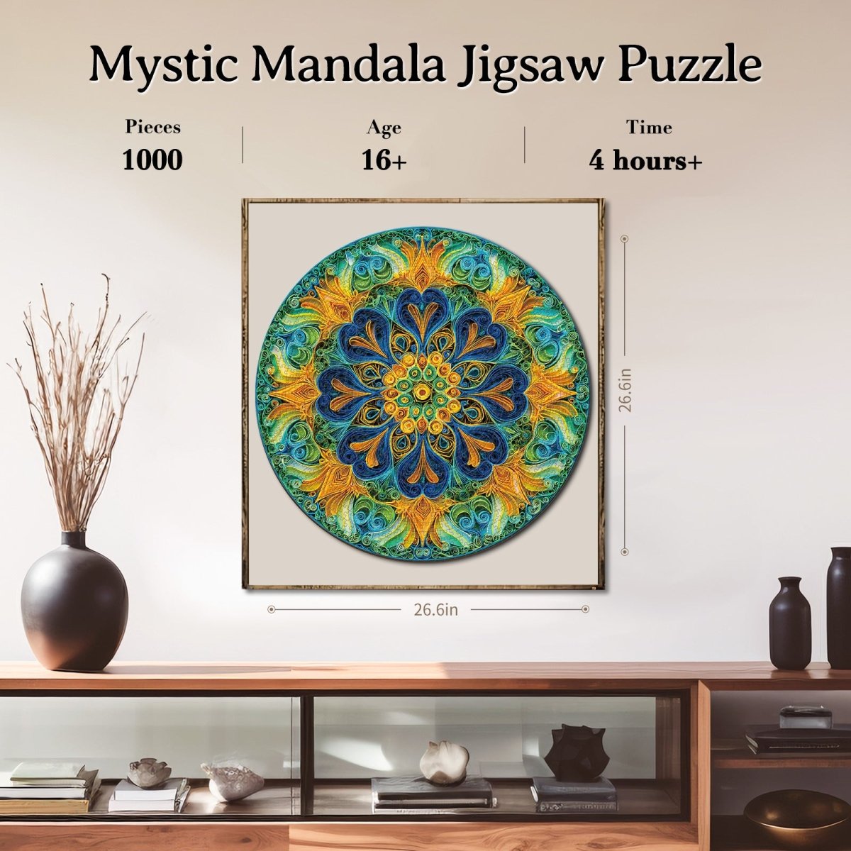 Artistic 1000 - Piece Cardboard Jigsaw Puzzle - Mystic Mandala - KAAYEE Puzzle