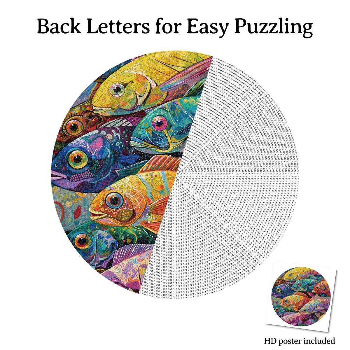 Artistic 1000 - Piece Cardboard Jigsaw Puzzle - Prismatic Fish Realm - KAAYEE Puzzle