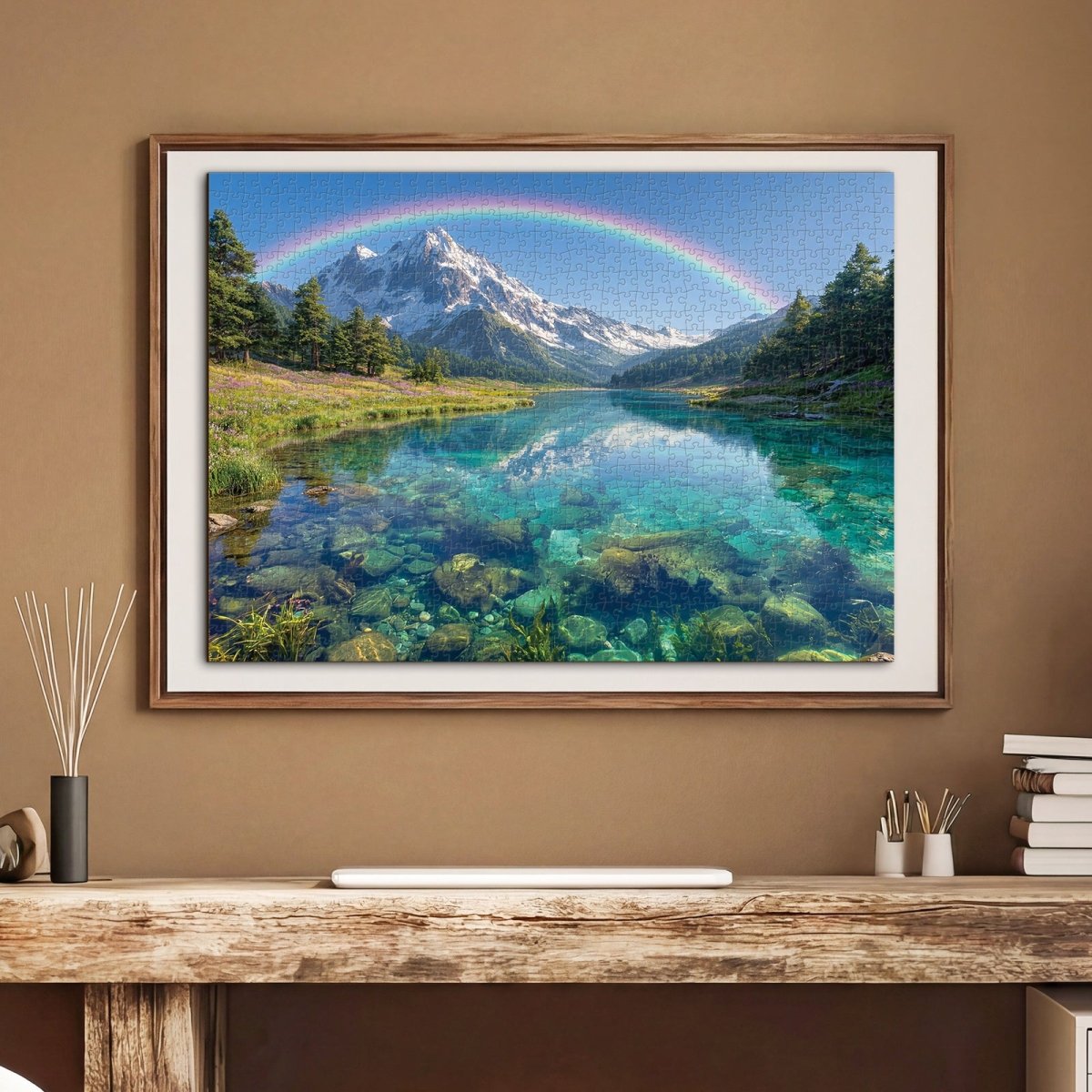 Artistic 1000 - Piece Cardboard Jigsaw Puzzle - Rainbow Peak - KAAYEE Puzzle