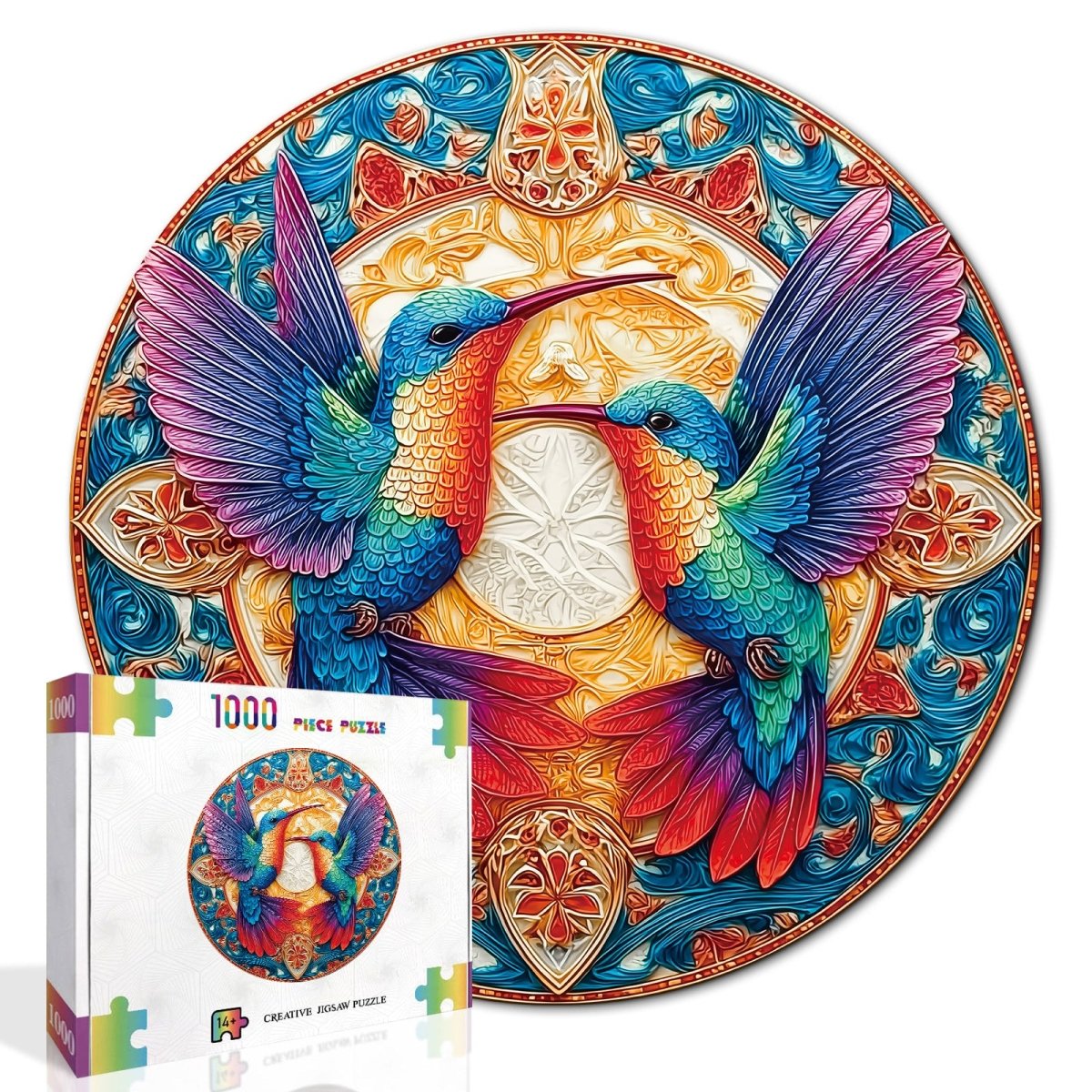 Artistic 1000 - Piece Cardboard Jigsaw Puzzle - Sacred Wings in Light - KAAYEE Puzzle
