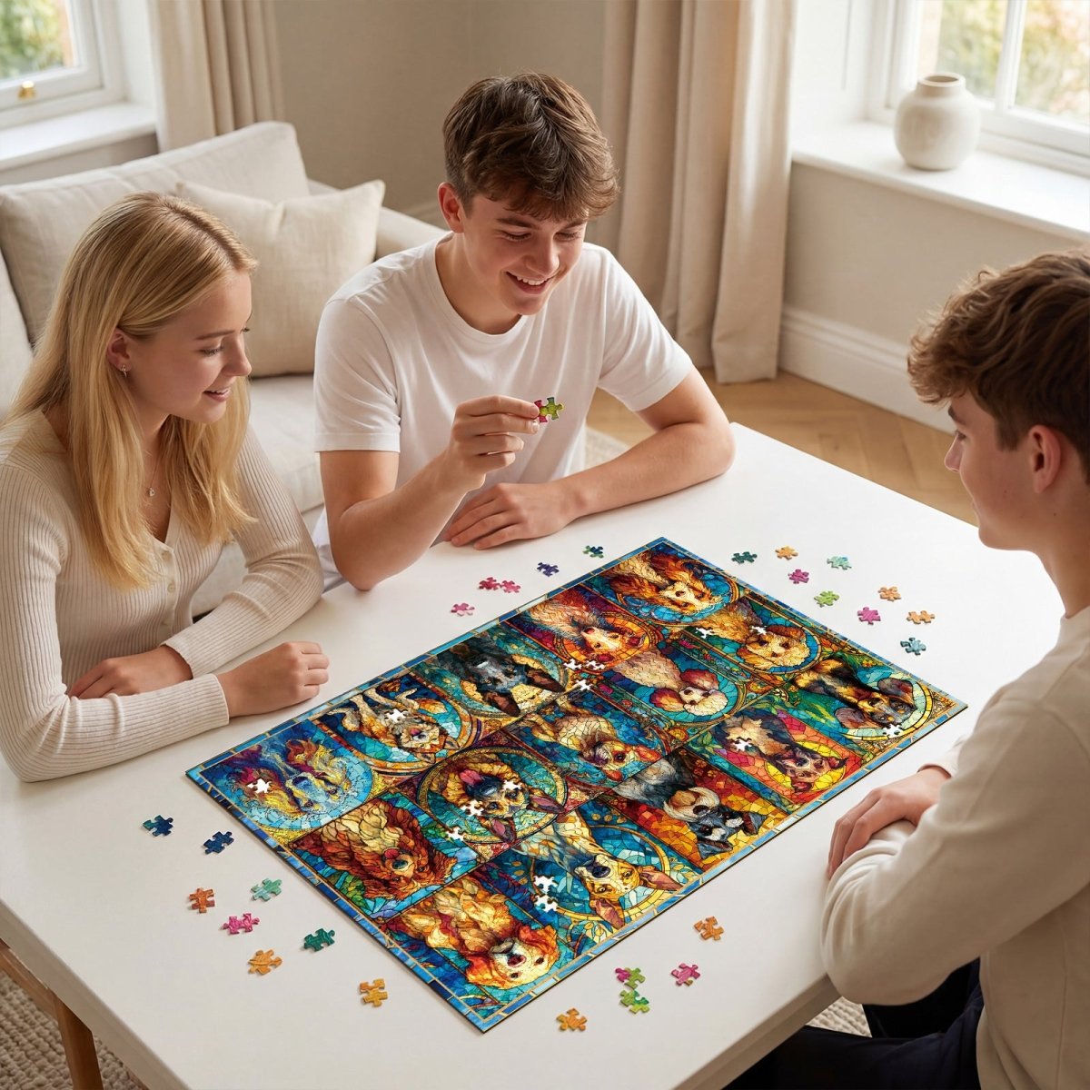 Artistic 1000 - Piece Cardboard Jigsaw Puzzle - Sea Glass Dog - KAAYEE Puzzle