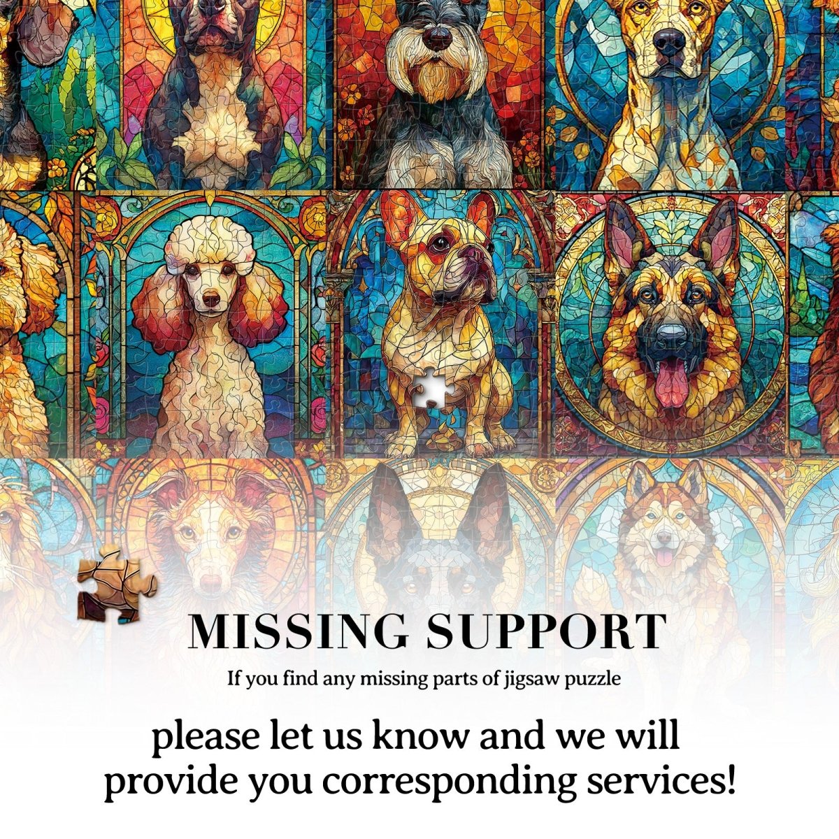 Artistic 1000 - Piece Cardboard Jigsaw Puzzle - Sea Glass Dog - KAAYEE Puzzle