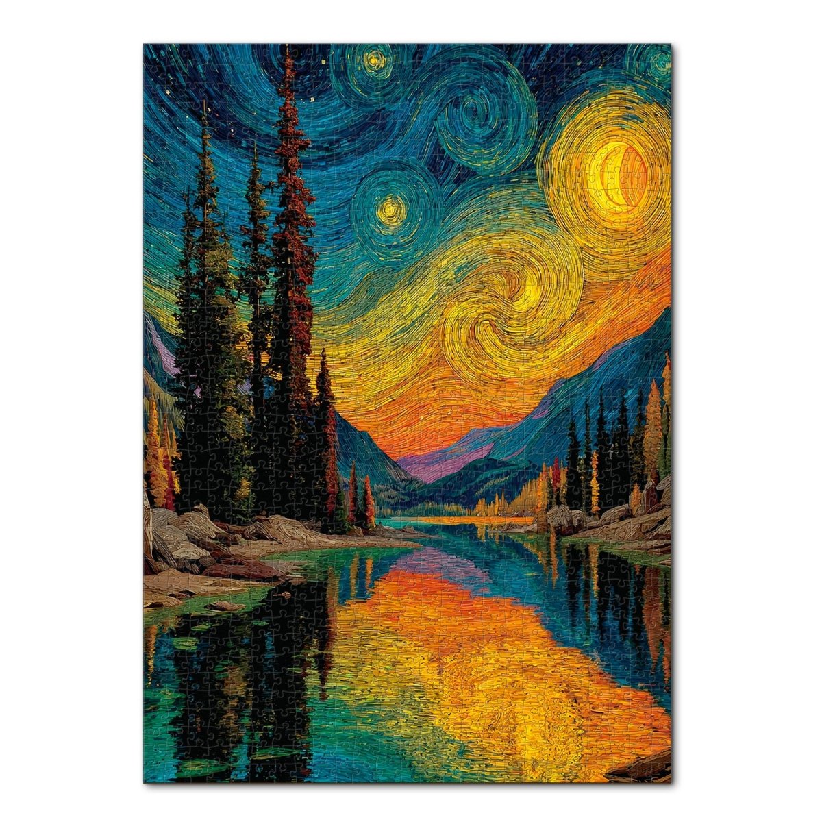 Artistic 1000 - Piece Cardboard Jigsaw Puzzle - Starry Forest - KAAYEE Puzzle