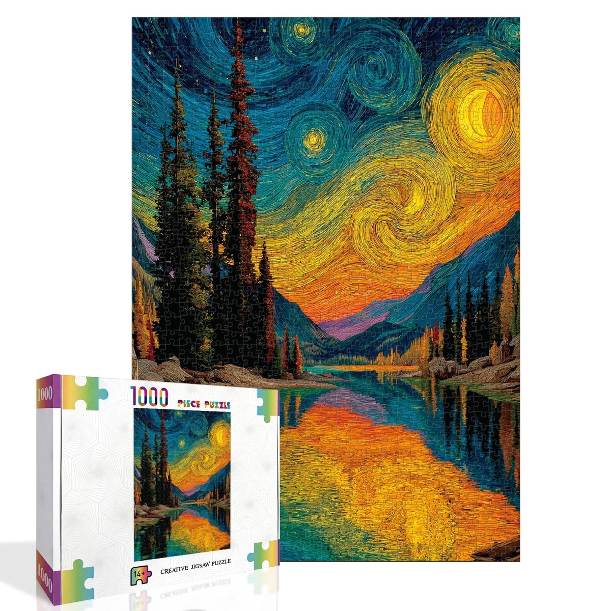 Artistic 1000 - Piece Cardboard Jigsaw Puzzle - Starry Forest - KAAYEE Puzzle