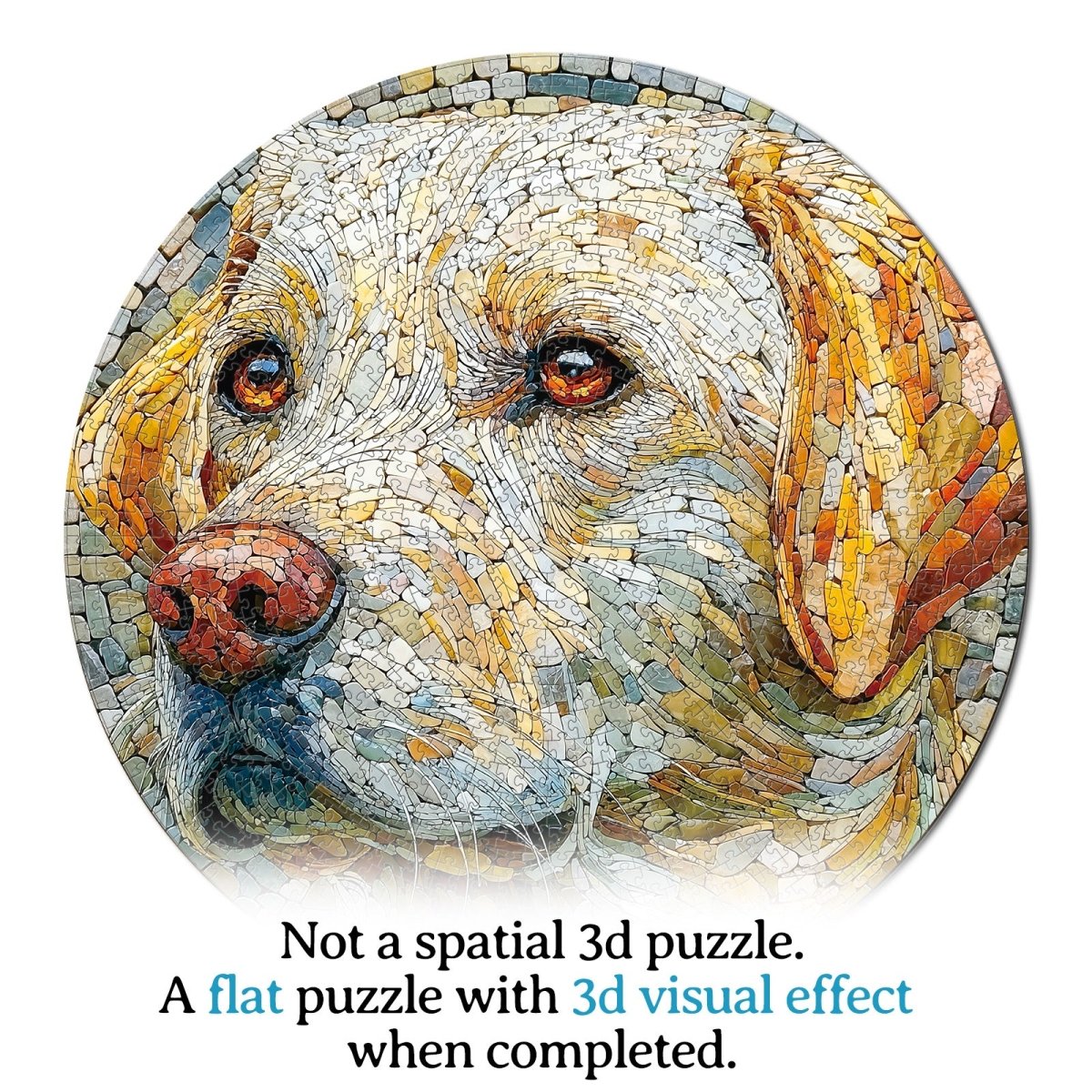 Artistic 1000 - Piece Cardboard Jigsaw Puzzle - Stone Dog - KAAYEE Puzzle