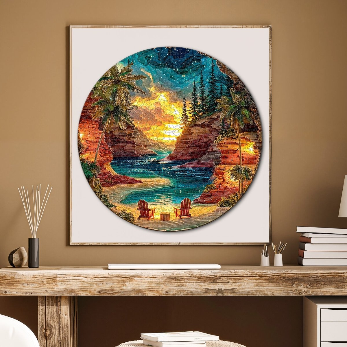 Artistic 1000 - Piece Cardboard Jigsaw Puzzle - Sunset Cove - KAAYEE Puzzle