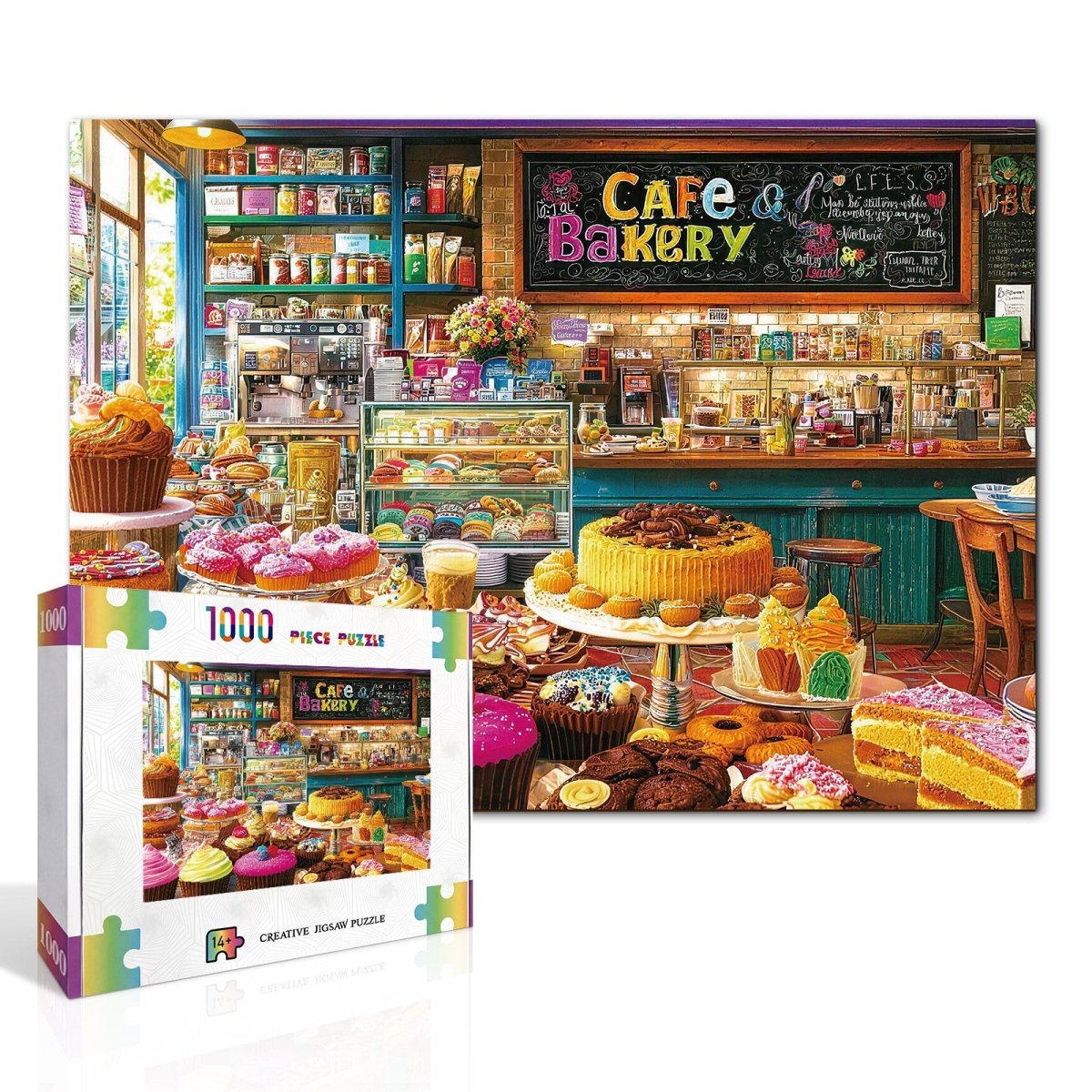 Artistic 1000 - Piece Cardboard Jigsaw Puzzle - Sweet Dream Bakery - KAAYEE Puzzle