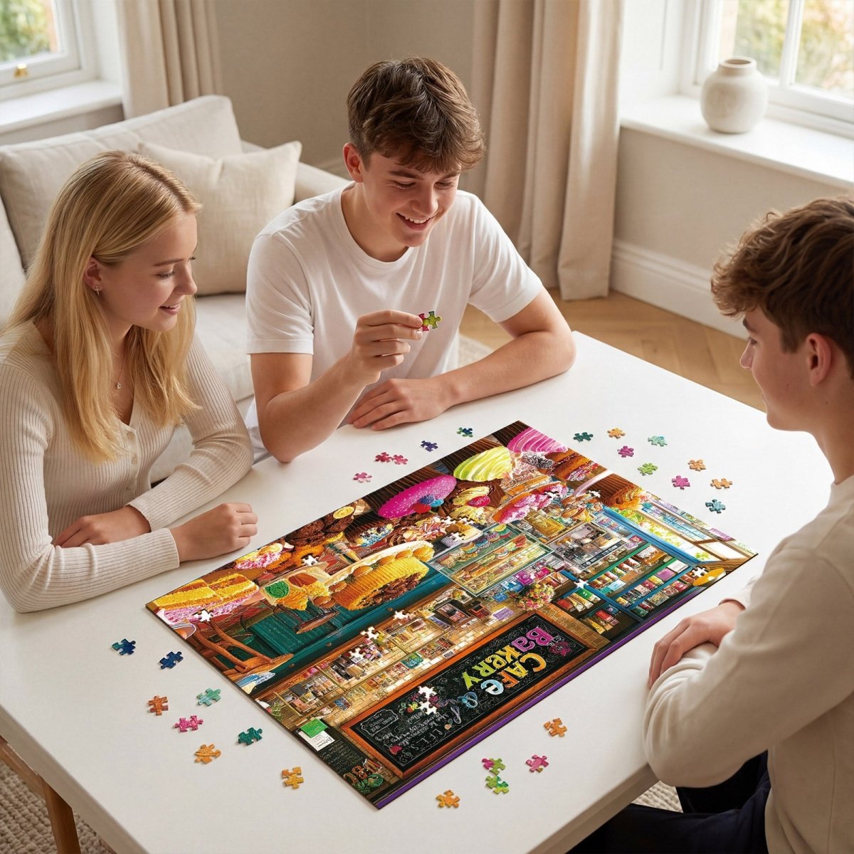 Artistic 1000 - Piece Cardboard Jigsaw Puzzle - Sweet Dream Bakery - KAAYEE Puzzle