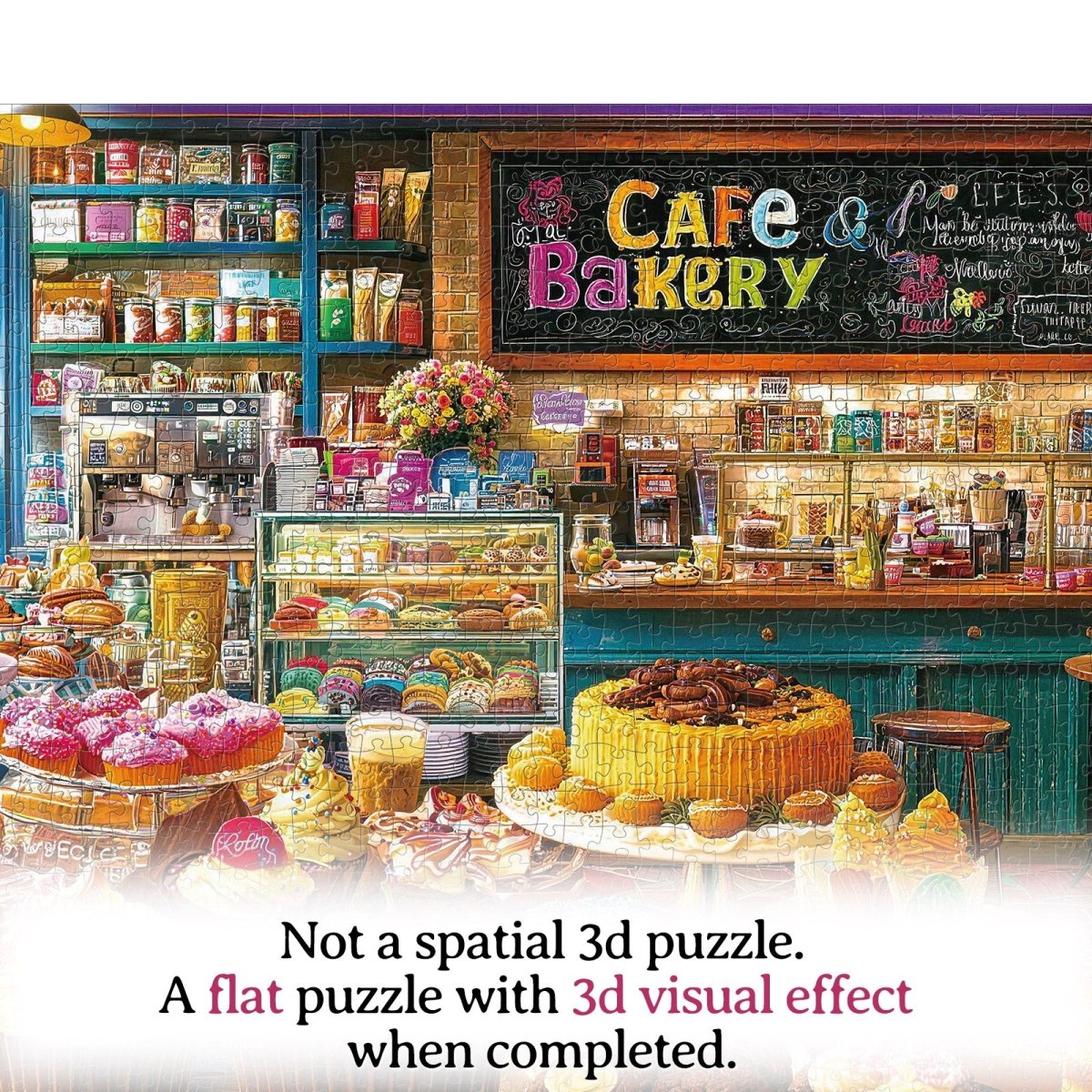 Artistic 1000 - Piece Cardboard Jigsaw Puzzle - Sweet Dream Bakery - KAAYEE Puzzle