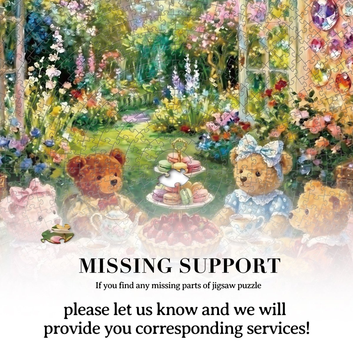 Artistic 1000 - Piece Cardboard Jigsaw Puzzle - Teddy Tea Time - KAAYEE Puzzle